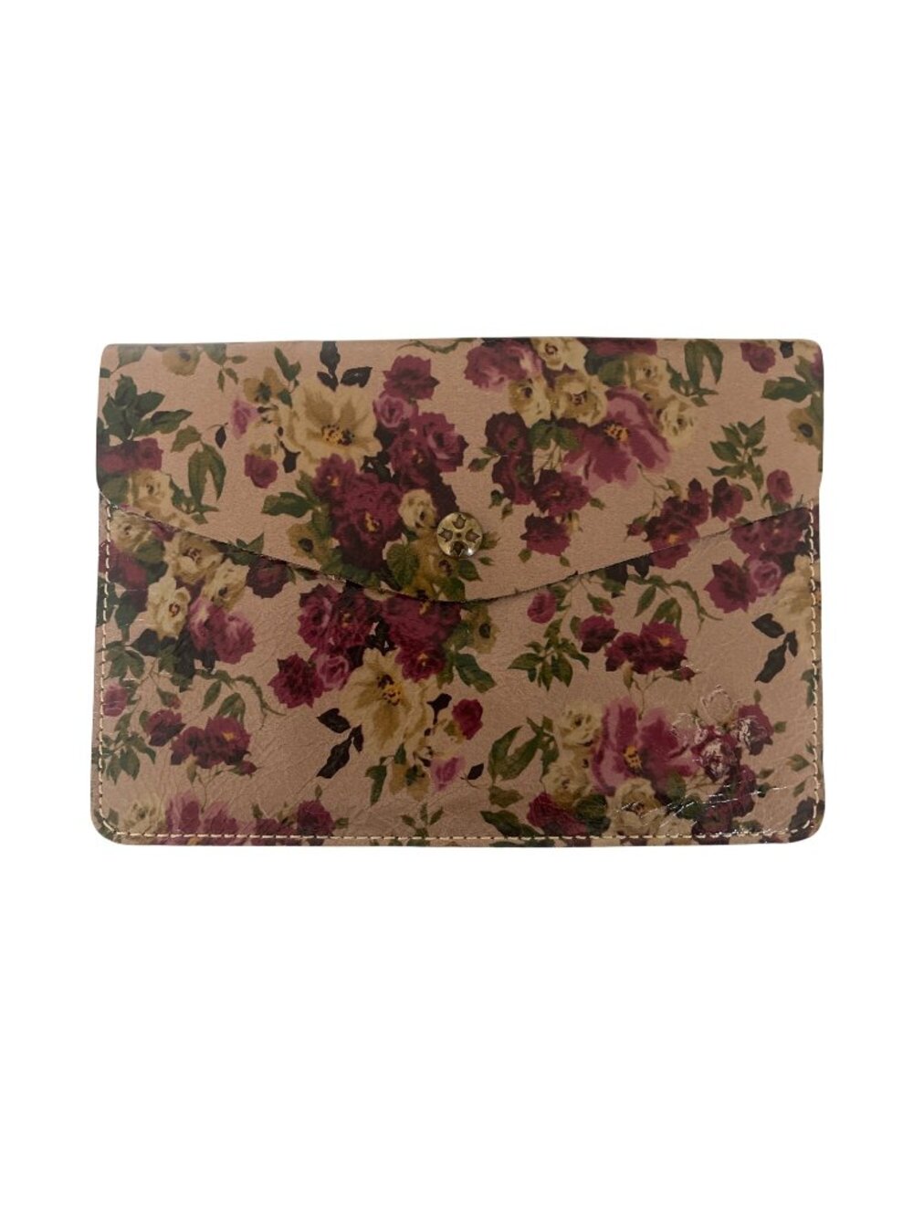 Patricia Nash Antique Rose Floral Leather Clutch